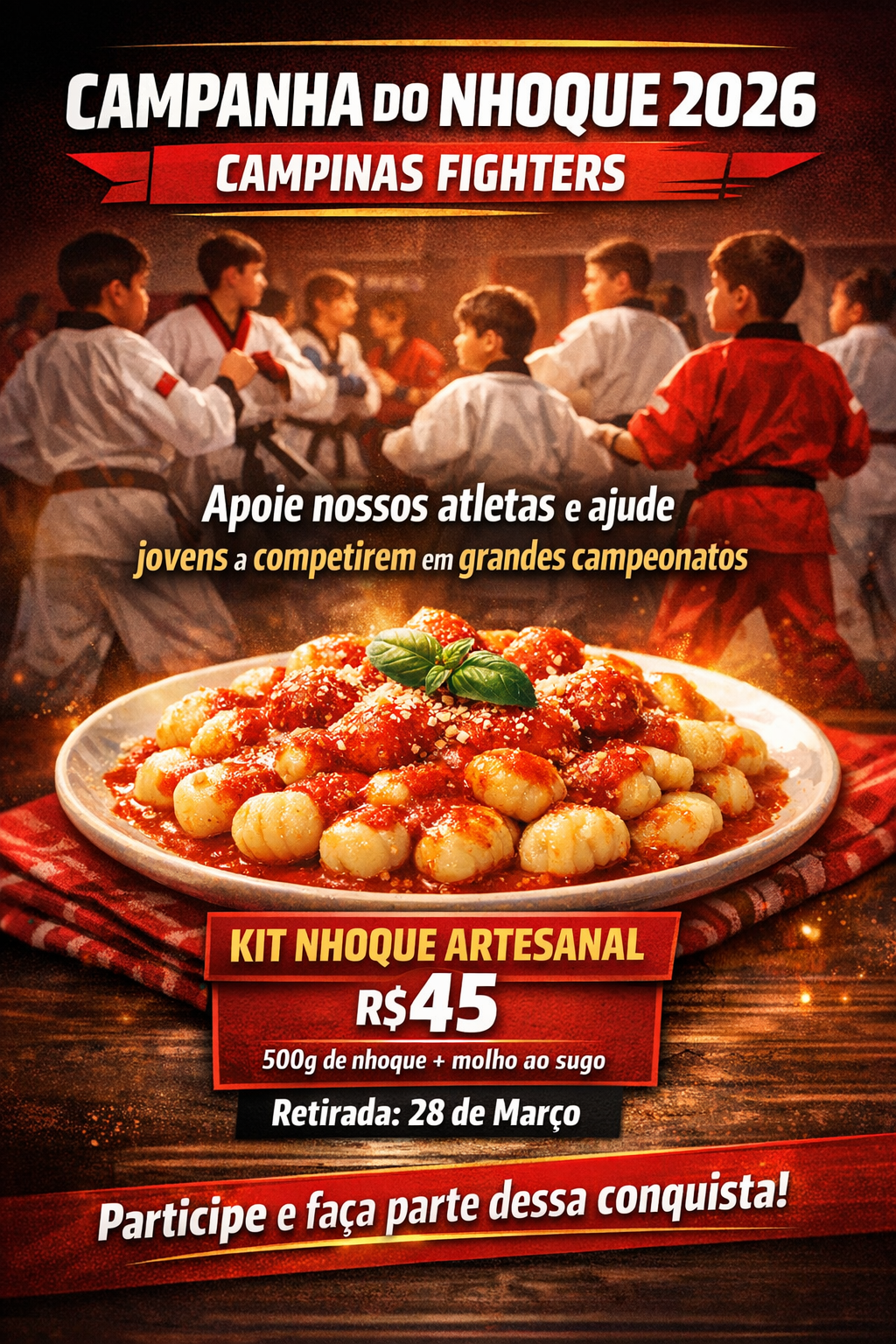 Campanha de Nhoque 2026 - Campinas Fighters